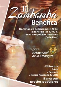 Cartel anunciador Zambomba Amargura