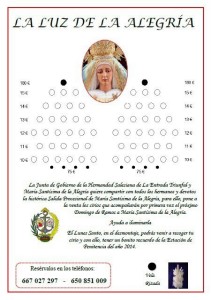 Distribución candelería Paso Palio María Stma. de la Alegría.