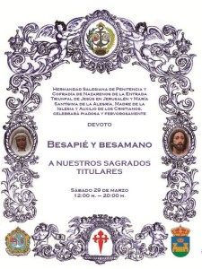 Cartel anunciados Besapie y Besamano