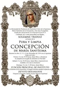 Cartel anunciador Solemnes Cultos