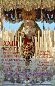 Cartel XXIII Exaltación Esperanza, autor Alfredo Sánchez Toro
