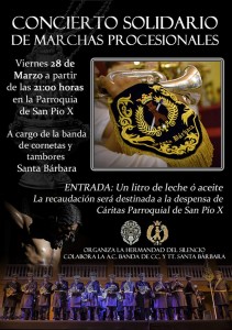 Cartel concierto solidario Santa Bárbara.
