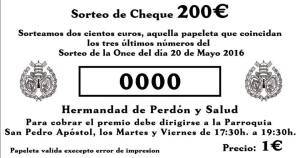Papeleta del sorteo