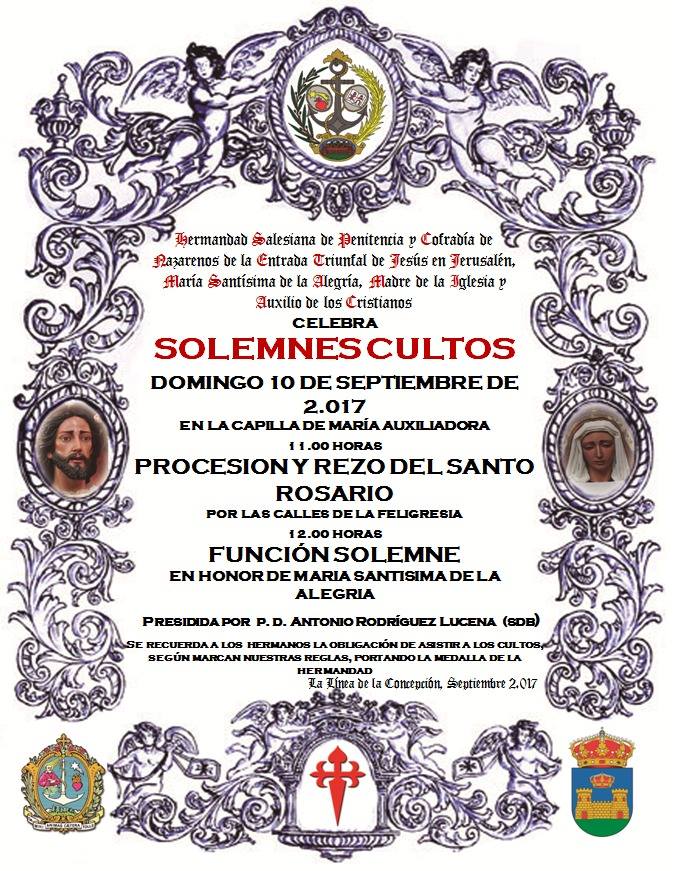 Cartel Cultos Solemnes