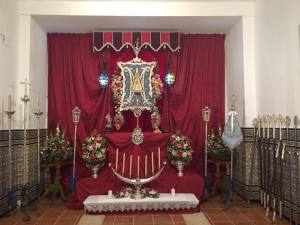 Simpecado en la Aldea del Rocío